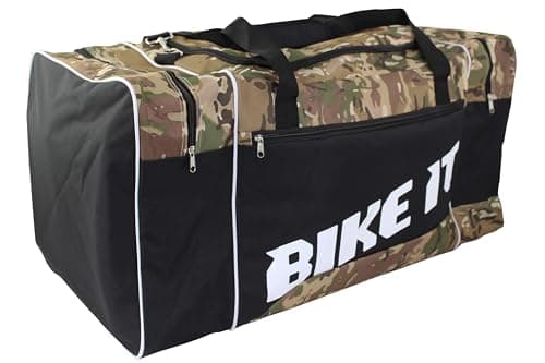 Bike It Luggage Kit Bag 128L Motorcycle Motocross Gear Bag Large 128 Litre Capacity - Camo