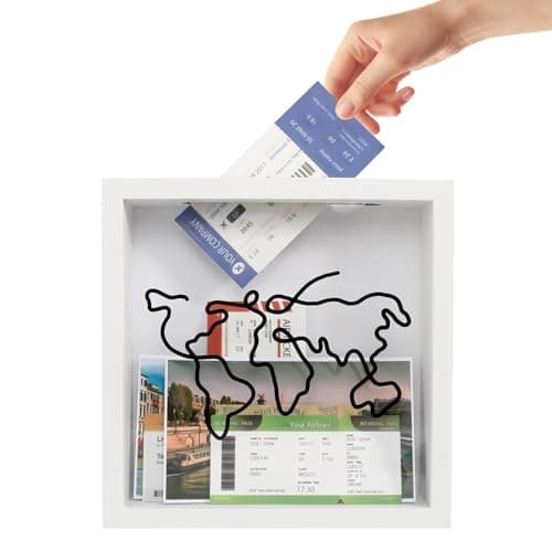 Travel Adventure Archive Memory Box Shadow Box Wooden Large Travel