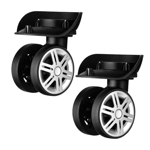 Replacement Wheels For Luggage - 2-Piece 360 Degree Swivel Spinner, Swivel | Kit Pour Travel Bag Duffle Business Vacation School Airplane Repair Home Hotel Airport Terminal Station Bus Train Cab