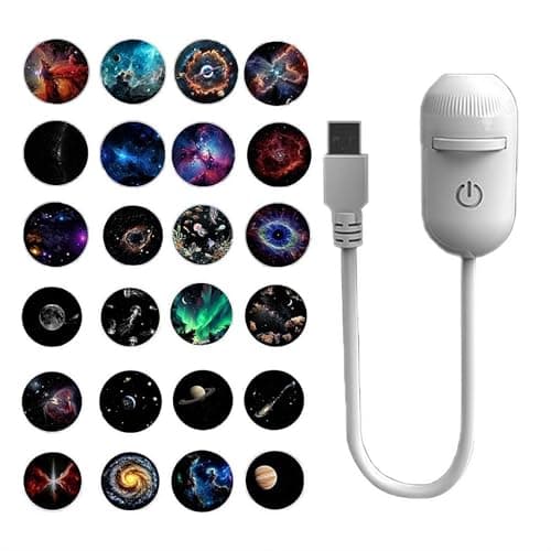 2-in-1 USB Galaxy Projector Night Light, One-Touch Control with Dimmable & Speed Adjustable Modes, Portable Starry Sky Projector for Car, Bedroom, Travel & Kids’ Room