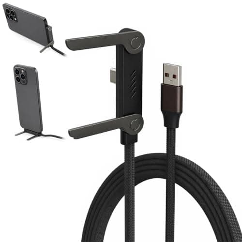 Voltrique 65W USB to Type C Flat Charger Cable with 360° Stand