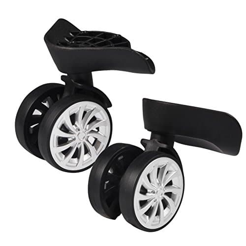 Luggage Wheels, 2 Pcs Suitcase Wheels Swivel Luggage Mute Wheel with Screw Repair Replacement Kit