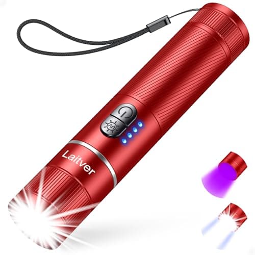 LED Torch/UV Torch Rechargeable 2 in1,Laitver 2000L Super Bright Flashlight