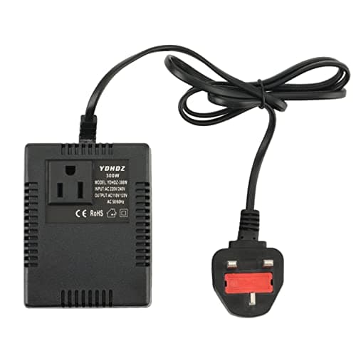 ROBMNE 300W Voltage Converter 220V to 110V Transformer Transformer Voltage Converter Travel Adapter UK Plug