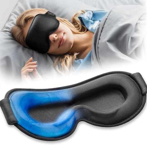 FACEMOON Cooling Eye Mask for Sleep, 3D Gel-Weighted Blackout Sleep Mask