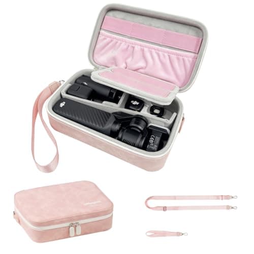 Sinyutia Travel Case for DJI Osmo Pocket 4P/4/3/Luna Ultra Accessories Pink
