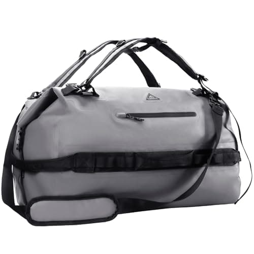 Haimont IPX7 Waterproof Roll-Top Dry Duffel Backpack, Grey, 60L