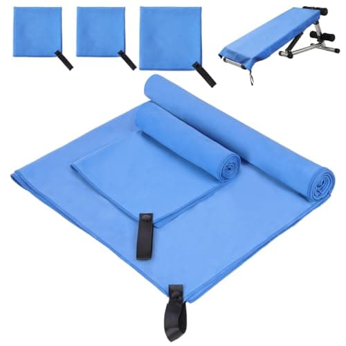 Aolso Microfibre Towel Set, 3 Pack Quick Dry Lightweight Microfibre Travel Towels, Super Absorbent Gym Towel for Men Weman, Beach Towel for Camping, Yoga, Swimming, Hiking-Blue(160x80cm+2 * 40x80cm)