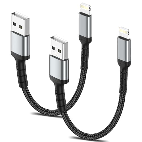 ULIFTUS iPhone Charger Cable 15CM 12 Pack, Short USB Lightning Cord