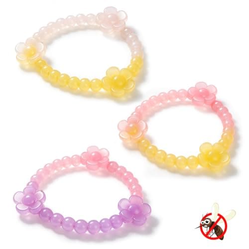 3PCS Mosquito-Repellent Bracelets Glow-in-the-Dark, Silicone Mosquito-Repellent Bracelets with Natural for Kids Adults, Outdoor Travel Summer(Purple)