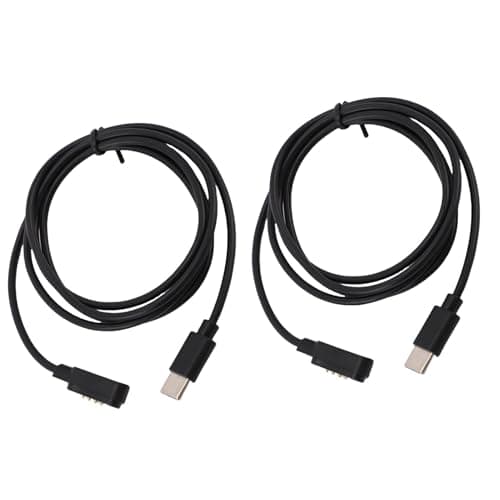Cocoarm Voice Recorder Charging Cable, 2 Pack ABS TPE USB C Magnetic Charging Cable 1m, Data Sync, Stable Magnetic Fit, for Note AI Recorder 1st Generation Office Travel Use