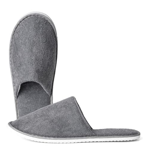 Cosysparks Portable Travel Slippers, Non-Disposable Hotel Slippers Reusable Spa Flight Anti-Slip Indoor House (Starry Sky Grey, UK Footwear Size System, Adult, Women, Alpha, Medium, One Size)