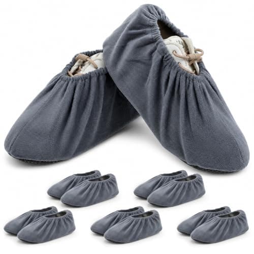 Xindojuz 3 Pairs Reusable Non Slip Shoe Covers for Indoors