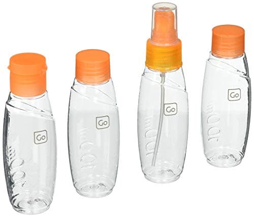 Go Travel Bottles for Toiletries - Cabin-Approved Set of 4, 100ml