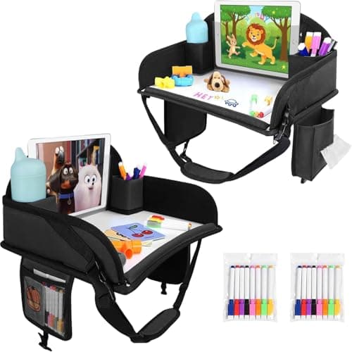 Kids Travel Tray for Toddler Car Seat, Road Trip Activities for Kid, 2Pcs