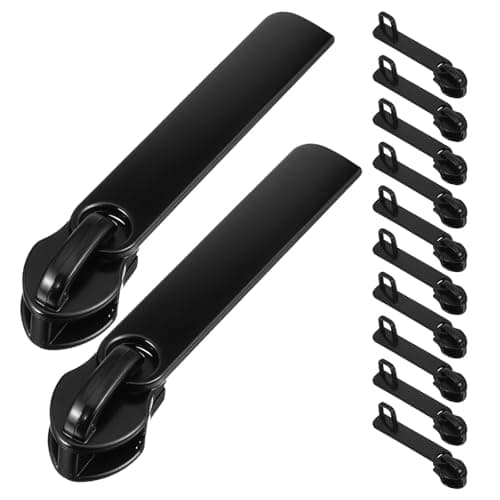 SOIMISS 6 Pairs Double Layer Nylon Suitcase Zipper Pull Replacement, Black