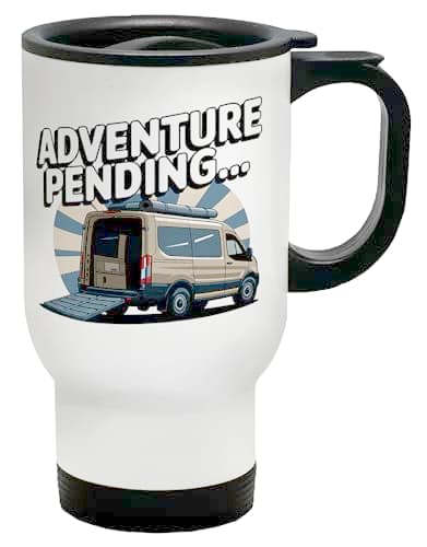 Shopagift Adventure Pending Van Life Travel Road Trip Travel Mug Stainless Steel 14oz Cup