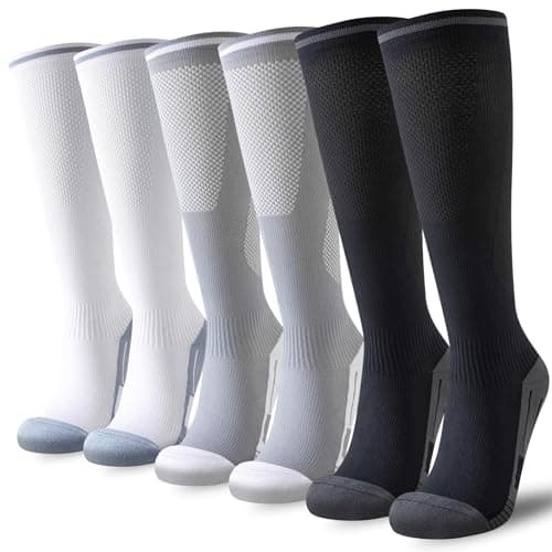 Niorasen Compression Socks for Women Men 20-30mmHg, 3 Pairs Flight Socks