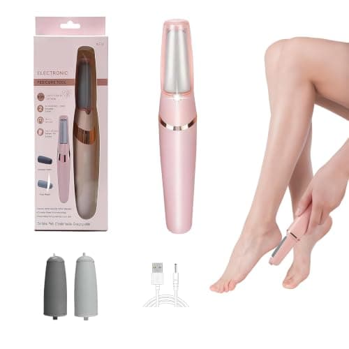 Electric Rechargeable Callus Remover Foot File with 2 Grinding Heads