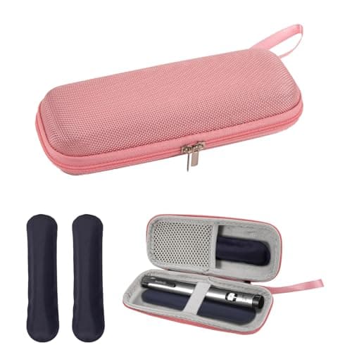 Nogsay Insulin Cooler Travel Case,Medicine Cooler for Travel with 2 Ice Packs,Diabetic Supplies Pen Case,Portable Insulin Travail Cases,Cooling Cases Insulated Organizer