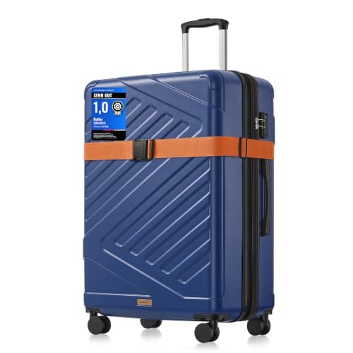 SONGMICS Hard Shell Suitcase, ABS Luggage Trolley with TSA Lock, 28 Inch
