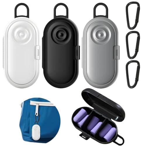 3 pcs Earplug Cases, CNYMANY Mini Portable Earbud Case, Versatile Compartment Ear Plug Plastic Storage Holder Earplug Organizer Box for Camping Hiking - Black Hook