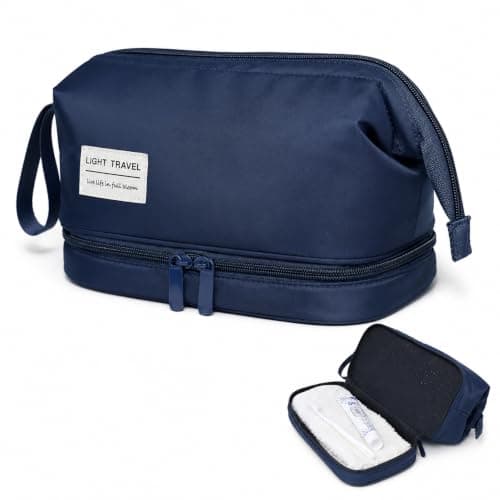 Large Toiletry Bag, Travel Wash Bag and Makeup Bag, Navy Blue