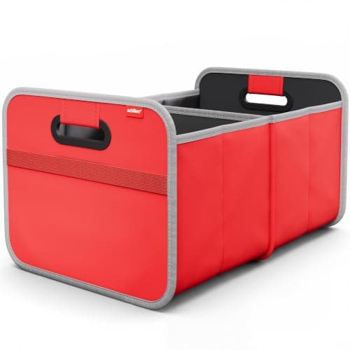 achilles Car Folding Box Xl, Foldable Trunk Bag, Shopping Organizer, Basket, Storage Bags, Box (Red, 50cm x 32cm x 27cm)