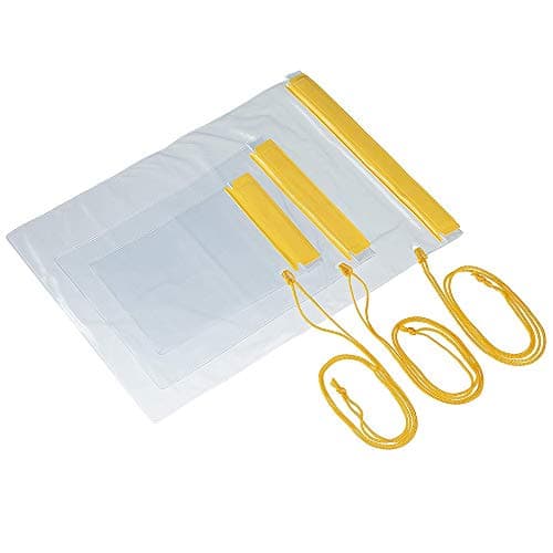 TRIXES Waterproof Dry Bags x3 - Small (18 x 12.5 cms), Medium (26 x 18.5 cms), Large (36 x 26 cms) - Waterproof Travel Accessory - Outdoor Essentials