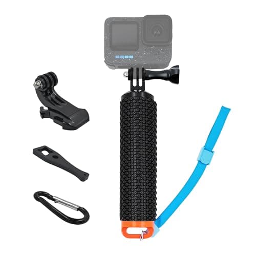 Floating Handle Grip Anti-Slip Floating Bobber Stick Floaty Handler Holder Mount Waterproof with Lanyard for GoPro Hero 13/12/11/10/9/8/7/6/5/4/3+/Session DJI Osmo and Other Action Cameras