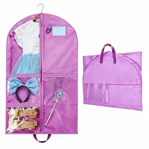 Clothes Covers, Dance Costume Bag for Girls & Women with Zipper Pockets