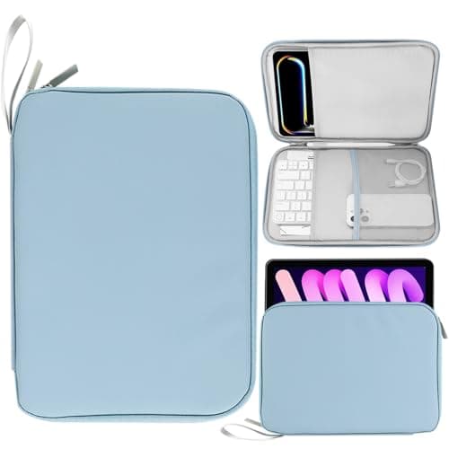 PAPOEEA 9-11 Inch Tablet Sleeve Case, Fits New iPad Air/Pro 11 inch 2024, iPad Air 5/4th 10.9, iPad 10th Gen 10.9, iPad 9/8/7th 10.2,All 9-11 Inch Tablet, Galaxy Tab S8/S9 11, Blue