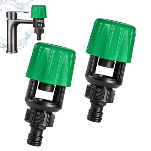 2pcs Tap Hose Connector for Kitchen Sink Indoor Outdoor Garden Hose Pipe Adapter Universal Mixer Tap Attachment Fittings (Green)