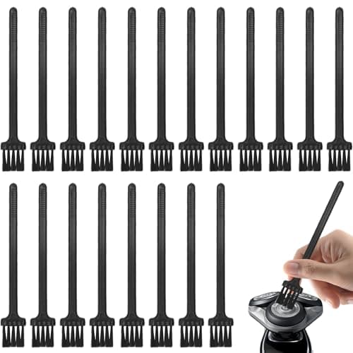 Agatige 20 Pcs Electric Shaver Cleaning Brushes, Razors Brush Set, Trimmer Cleaner Brush with Long Handle for Computer Keyboard Shaver Appliance and More