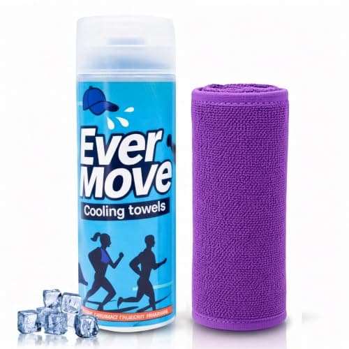Ever Move Instant Cooling Towel - 100 x 30 cm Lightweight Cooling Towels for Neck, 100% Polyester Reusable Cold Effect Towel for Hot Weather, Workout, Travel & Outdoor Training - (Purple)