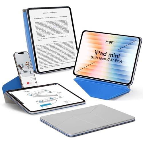 MOFT Dynamic Folio Case for iPad Mini 7 (A17 Pro 2024)/Mini 6 2021, 8.3 Inch,Silm Magnetic Stand Case with 20+ Viewing Angles, Auto Wake/Sleep, Ultra Thin, Cement x Sapphire