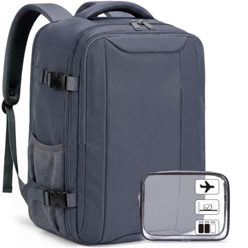 Xkdoai for Ryanair Cabin Bags 40x30x20,Backpack with TSA Approved Clear Bag