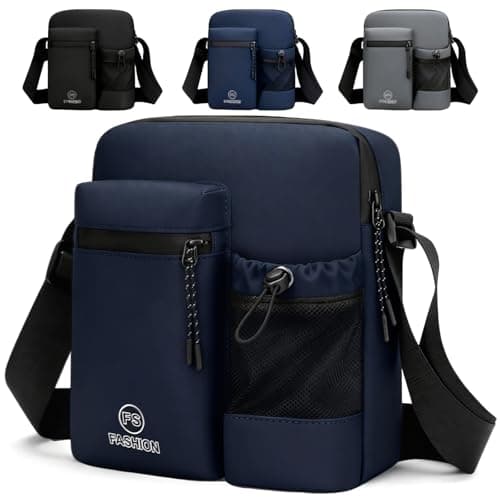 ChioSun Men's Shoulder Bag, Waterproof Water Bottle Messenger Bags(Blue)