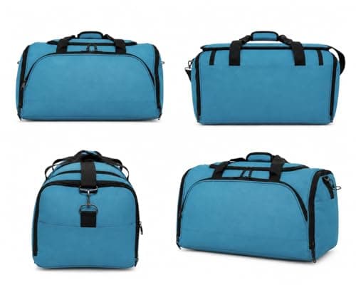 Lightweight Cabin Holdall Travel Gym Weekend Bag, Turquoise, 42L