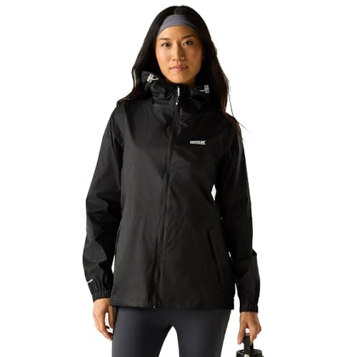 Regatta Women's Pack It III Waterproof Shell Jacket, Black, 10 UK