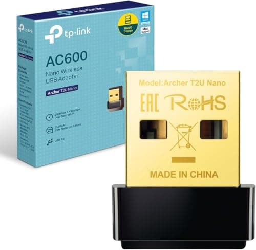TP-Link Archer T2U Nano AC600 WiFi Dongle, Nano USB WiFi Adapter for PC