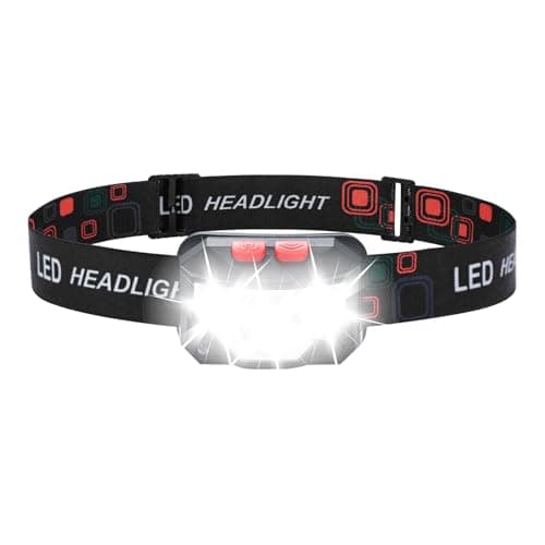 GRIFEMA Rechargeable Head Torch, LED Headlamp with Motion Sensor, 8 Modes