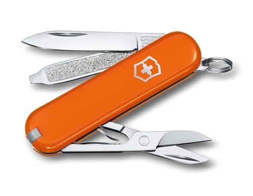Victorinox Swiss Army Knife Classic SD, Pocket Knife, 7 Functions, Orange