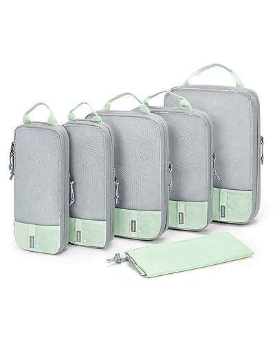 BAGSMART 6pcs Compression Travel Packing Cubes for Suitcases Backpack