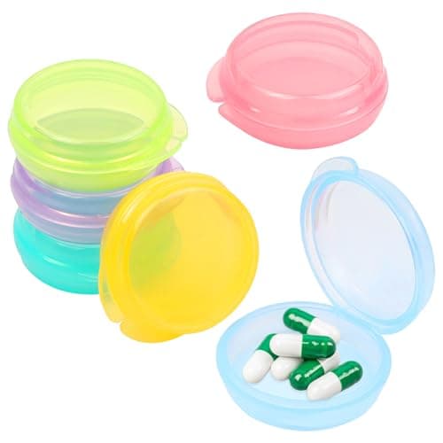 6 Pcs Small Pill Box, Travel Mini Tablet Box, Portable Medical Tablet Pots