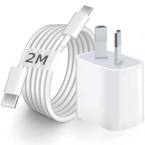Australia Travel Adapter Charger - Australia Wall Adaptor with USB C Cable 2m | Universal Power Charging Plug for IPhone IPAD Samsung Google | Travel Essentials for New Zealand/Australia/Argentina