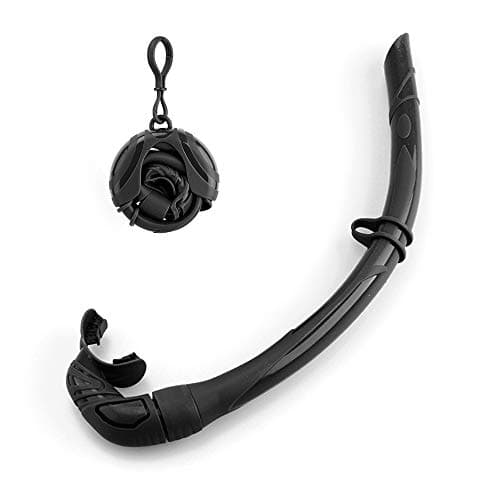 Lixada Silicone Foldable Snorkel with Compact Storage Case Women Men Roll Up Snorkel Wet Breathing Tube For Snorkeling
