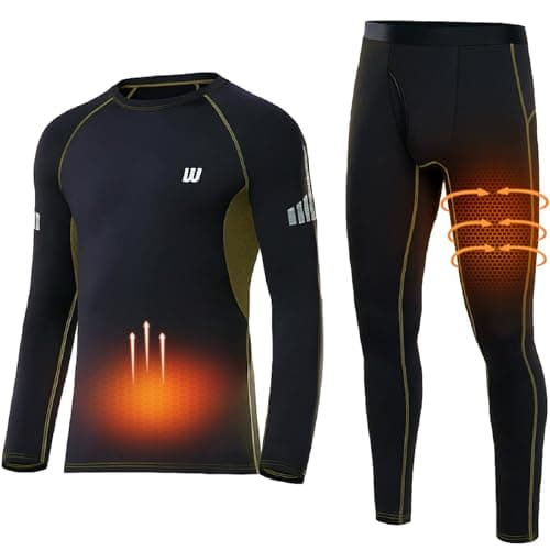 YUTYTH Thermal Underwear Mens Set, Breathable Long Johns for Men Thermal