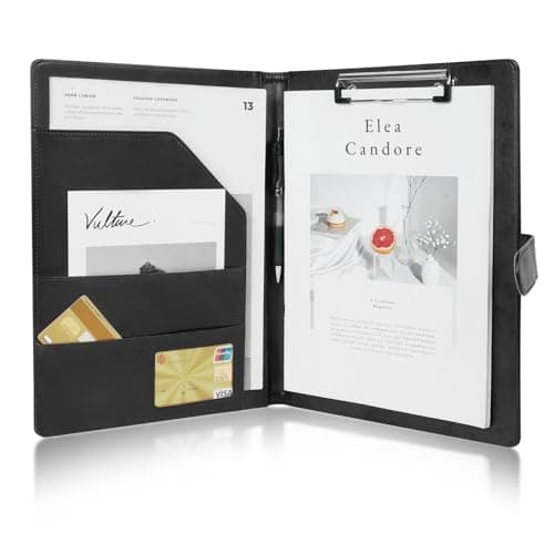OFFCUP A4 Conference Folder, Leather Portfolio Folder, Portfolio Organiser
