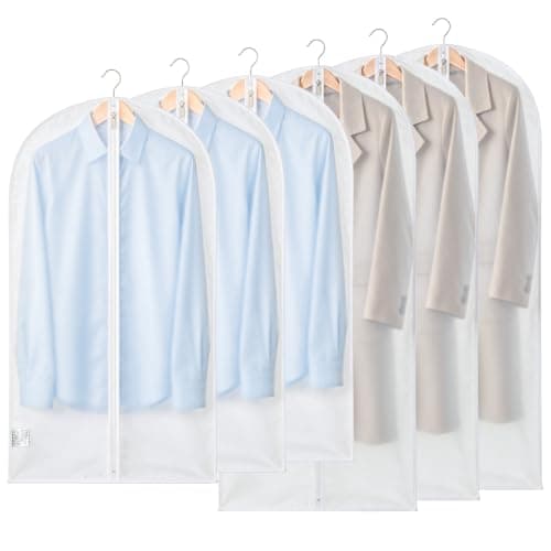 Sevenpers 6 Pack Suit Bags Garment Bags 60x100cm 60x120cm White
